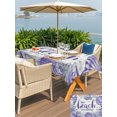 thumbnail image 6 of 52x70 Inch Outdoor Tablecloth with Umbrella Hole Zipper Rectangle Purple Beach Coastal Rectangular Tablecloths Outside Waterproof Summer Starfish Shell Coral Patio Table Cloth Cover for Picnic Party, 6 of 8