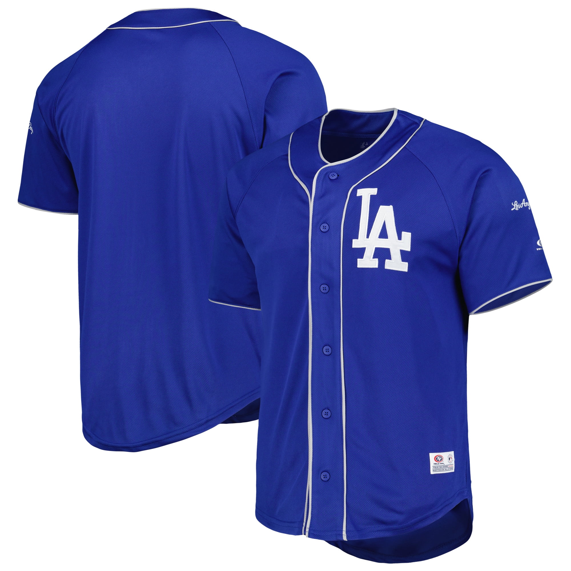Men's Royal Los Angeles Dodgers ButtonUp Baseball Jersey