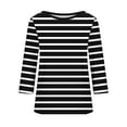 thumbnail image 4 of Hvyesh Plus Size 3/4 Sleeve Tops for Women Summer Print T Shirt 2025 Summer Oversized Tshirts Chollos, 4 of 5