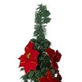 thumbnail image 3 of Northlight 6' Pre-Lit Green Poinsettia Pop-Up Artificial Christmas Tree - Clear LightsSlim, 3 of 4