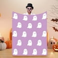 thumbnail image 4 of HongMinWen Cute Ghost Halloween Throw Blanket for Couch Bed, Soft Lightweight Flannel Blanket, Warm Plush Throw Blankets for Bedroom Home Office Decor, 4 of 4