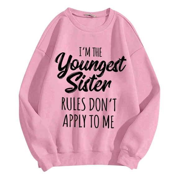 XINXIAOO Women Sweatshirts Long Sleeve Sweatshirt Pullover Sweatshirt Pink Crewneck Sweatshirts Fall Winter Clothes for Women Women's Clothes