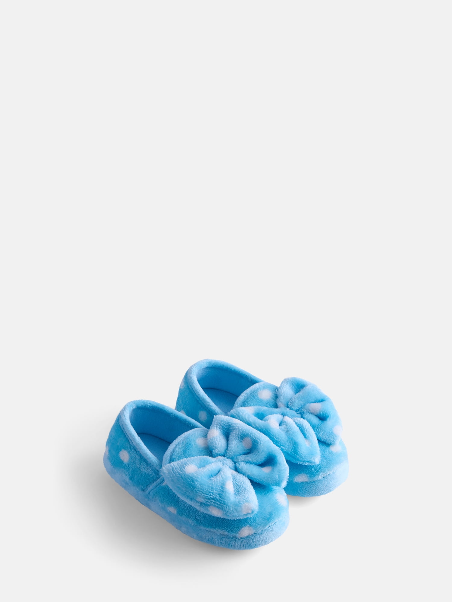Wonder Nation Toddler Girls Bow Polka Dot Slippers