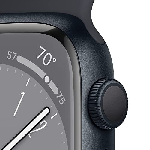 Apple Watch Series 8 [GPS 45mm] Smart Watch w/ Midnight Aluminum Case with  Midnight Sport Band - S/M.