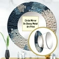 thumbnail image 3 of Designart "Collage Of Blue And White Underwater Corals" Coral Blue Large Round Mirror - Round Office Mirror Wall Decor - Coastal Round Printed Mirror - 36" x 36", 3 of 6