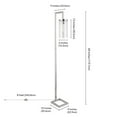 thumbnail image 3 of 67" Nickel Reading Floor Lamp With Clear Seeded Glass Drum Shade, 3 of 9