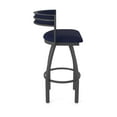 thumbnail image 4 of 861 Artemis 30" Swivel Bar Stool with Pewter Finish and Canter Twilight Seat and Back, 4 of 5