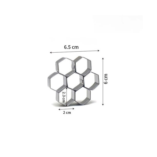 Gadgets de Hornear Únicos Mini Molde de Corte Hexagonal de Panal de Acero Inoxidable para el Hogar Fritir Y Hornear Herramientas Pequeñas