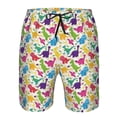 thumbnail image 4 of Kdxio Colorful Dinosaurs Pattern Mens Casual Shorts - Drawstring Summer Beach Sports Shorts for Men, 4 of 9