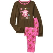 Fruit of the Loom - Girls' 2-Piece Monkey Thermal Underwear