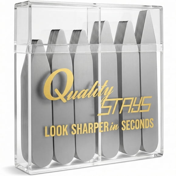 Collar metálico Stays Quality Stays 52 de acero inoxidable con funda