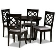 thumbnail image 2 of Baxton Studio Selby Modern and Contemporary Grey Fabric Upholstered and Dark Brown Finished Wood 5-Piece Dining Set, 2 of 9