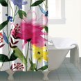 thumbnail image 4 of Artistic Garden Floral Shower Curtain – Watercolor Bright Bloom Print, 72x72 Inches, 4 of 5