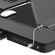 FLEXISPOT 48 Electric Standing Desk with Drawer Desktop & Adjustable Frame Quick Install w/USB Charge 3 Ports Child lock, Black