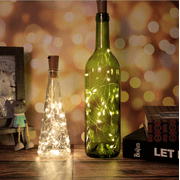 Wine Bottle Lights with Cork Christmas Lights 20 LED 12 Pack Fairy Lights Waterproof Battery Operated Cork String Lights for Garden, Wedding, Christmas & Party Decoration, Warm White