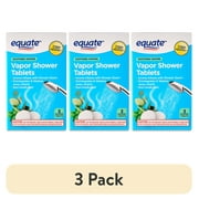 (3 pack) Equate Soothing Vapor Shower Tablets, Eucalyptus & Menthol, 3 Count, Compare to Vicks® VapoShower™