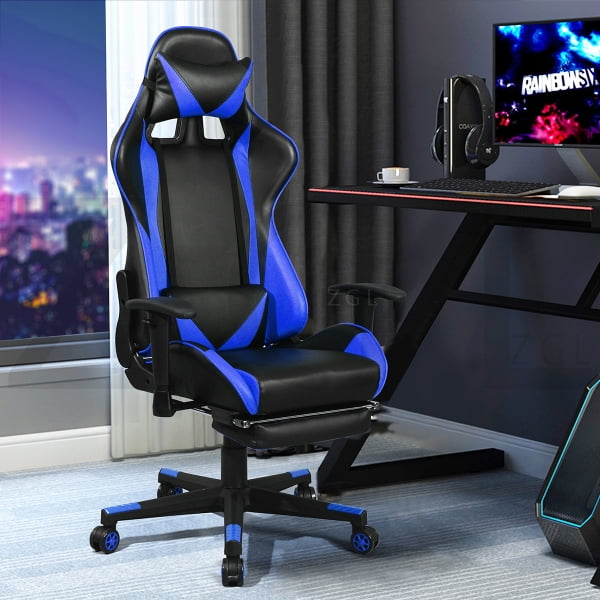 Silla Gamer Ergonomica Silla Gaming Pu Azul FurnitureR Ofinca