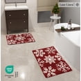 thumbnail image 3 of Alfombrillas de baño LANE LINEN Christmas de 2 piezas con diseño de copos de nieve, 3 of 7