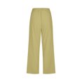 thumbnail image 4 of Womens Cotton Linen Capri Pants Casual Elastic High Waist Capris Pants with Pockets Active Workout Gym Running Athletic Pants, 4 of 5
