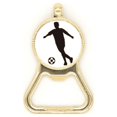 thumbnail image 1 of Sports Outline Football Soccer Beer Bottle Cap Opener Stainless Steel Key Chain, 1 of 3