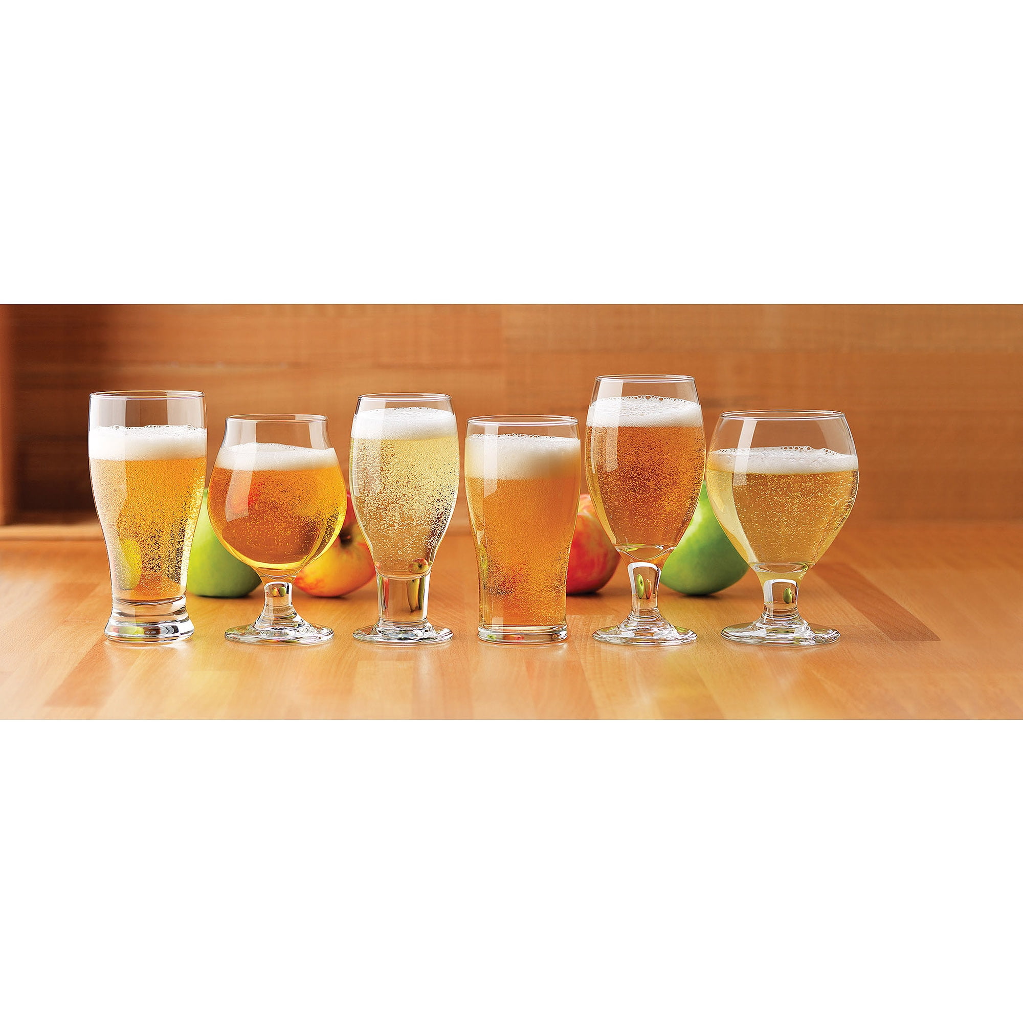 Libbey Perfect Hard Cider Assorted 6Piece Set, Clear
