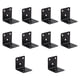 thumbnail image 4 of 10x junta de ángulo recto sujetadores de esquina de Metal soportes de estante de acero inoxidable Clips de soporte de esquina de acero para estantes Negro, 4 of 9