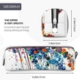 thumbnail image 3 of Haiem Colorful Floral Jellyfish Print Leather Pencil Case Art Supplies Case Zipper Pencil Pouch Stationery Storage Pencil Bag, 3 of 7