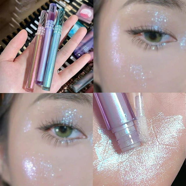 Glitter Highlighter Liquid Eye Shadow Waterproof Pearl