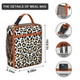 thumbnail image 2 of Abstract Animal Print Insulated Lunch Bag – Cute Leopard and Cheetah Pattern with Vintage Texture and Dynamic Glitter Details, Durable Waterproof Cooler Tote for Travel and Picnic, 2 of 5