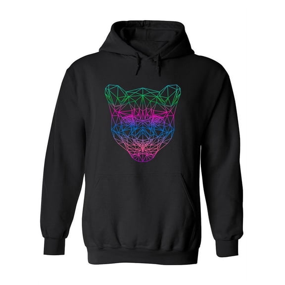 Polygonal Panther Head Hoodie Women -Image by Shutterstock, Female Small