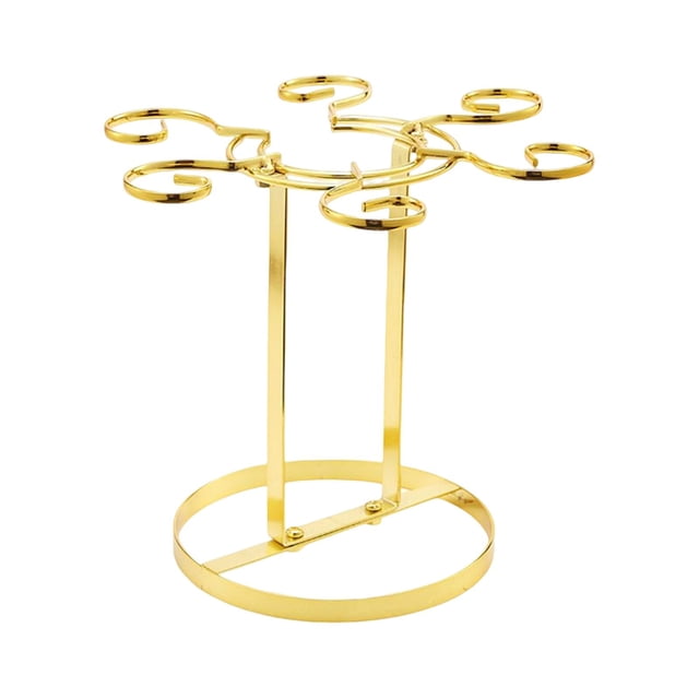 1 Uds. Estante para secar copas de vino, soporte para copas de vino con 6 ganchos, organizador de tazas de acero inoxidable para armario, hogar, Sunnimix Estante de secado de tazas