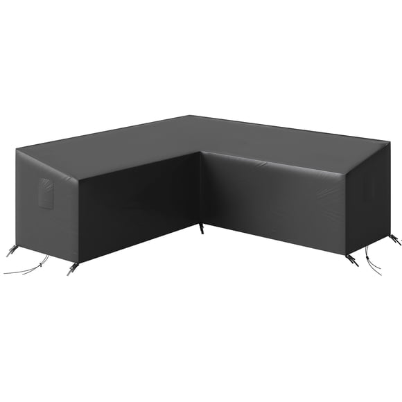 Outsunny Housse de Canapé Sectionnel en V Imperméable et Anti-UV, 105 Pouces x 105 Pouces