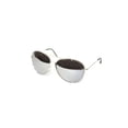 thumbnail image 1 of QLook Spring Hinge Aviator Curved Sunglasses w/Mirrored Lens - Silver, 1 of 1