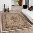 thumbnail image 1 of Allstar 7x10 Traditional Area Rug in Ivory with Beige Persian Nain design (6' 6" x 9' 3"), 1 of 7