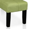 thumbnail image 5 of Furniture of America Parcey Contemporary Fabric Padded Bench in Green, 5 of 6