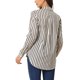 thumbnail image 3 of Camisas de mujer con cuello de solapa, de botones y mangas enrollables, S, caqui y negro, 3 of 6