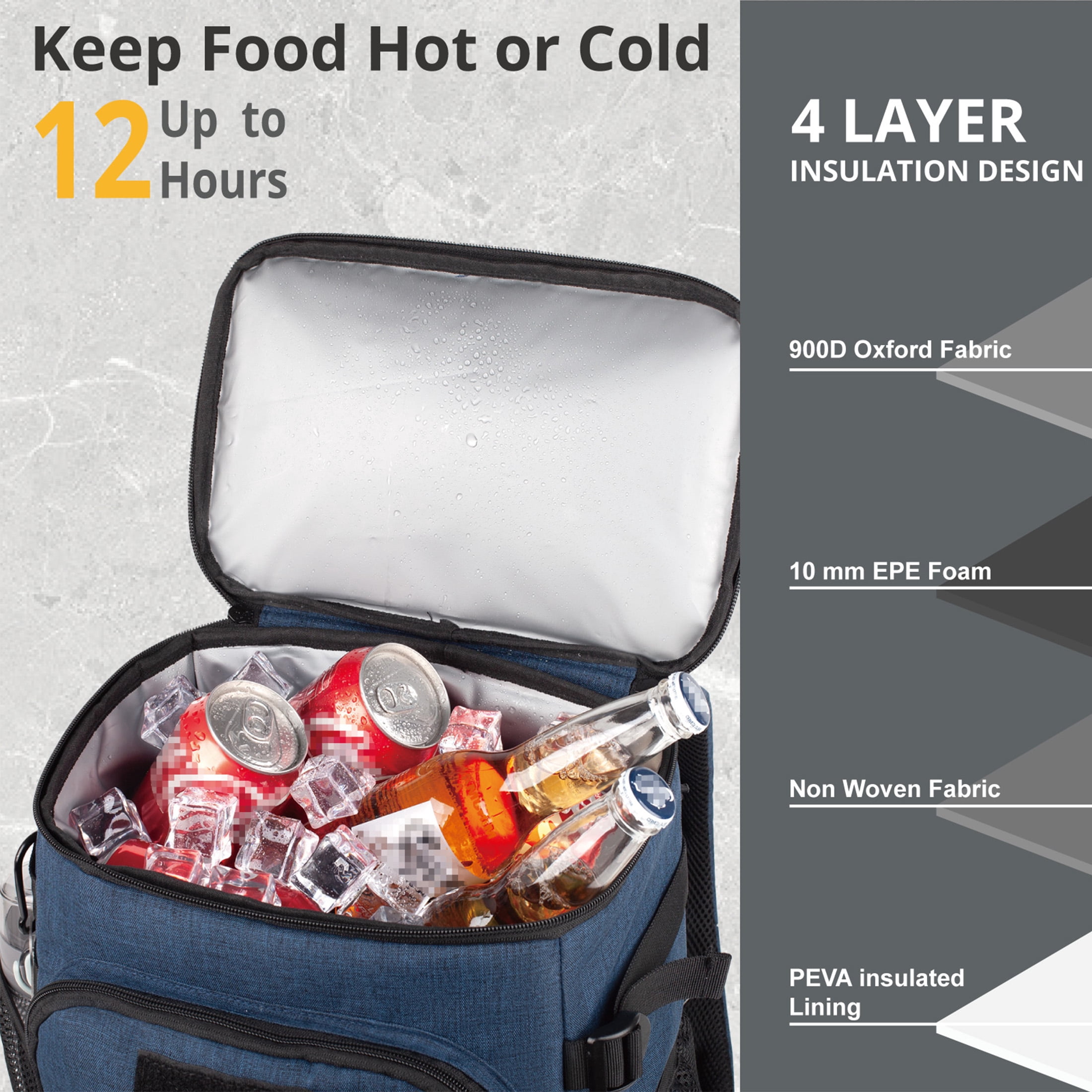 Backpack Cooler for Men, 25L Cooler Backpack Insulated LeakProof, Heavy Duty Lunch Bag