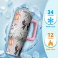thumbnail image 4 of Halloween Pumpkin Gift 30oz Insulated Travel Coffee Mug with Handle and Straw Lid – Spooky Cup, 4 of 5
