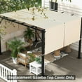 thumbnail image 3 of Yardi Yarda 2 Pieces Pergola Replacement Canopy, UV Protection Pergola Shade Cover for 10 x 11.8ft Pergola, Canopy for Garden, Deck, Patio, Khaki, 3 of 16