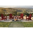 thumbnail image 5 of KINGYES HDPE Adirondack Chair Set of 2, All-Weather Outdoor Fire Pit Chairs for Patio Deck Lawn, Red, 5 of 8