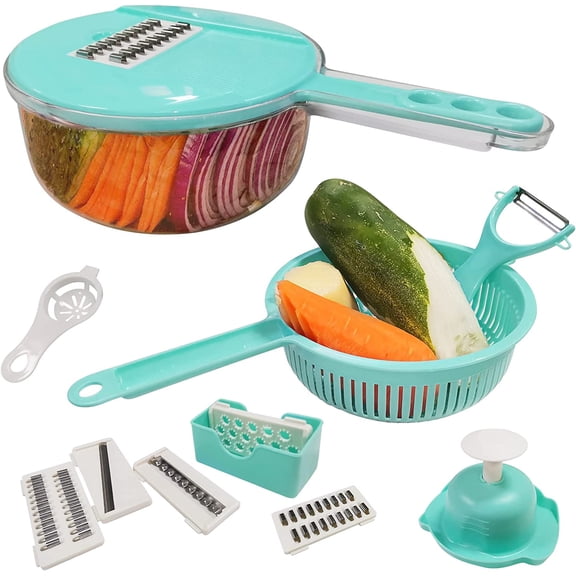ABPETE Vegetable Chopper, 12 in 1 Food Slicer, With Container Veggie Chopper, Mandolin, Multifun vegetable cutter slicer, Vegetable Slicer, Kitchen Gadgets, Food Chopper Manual
