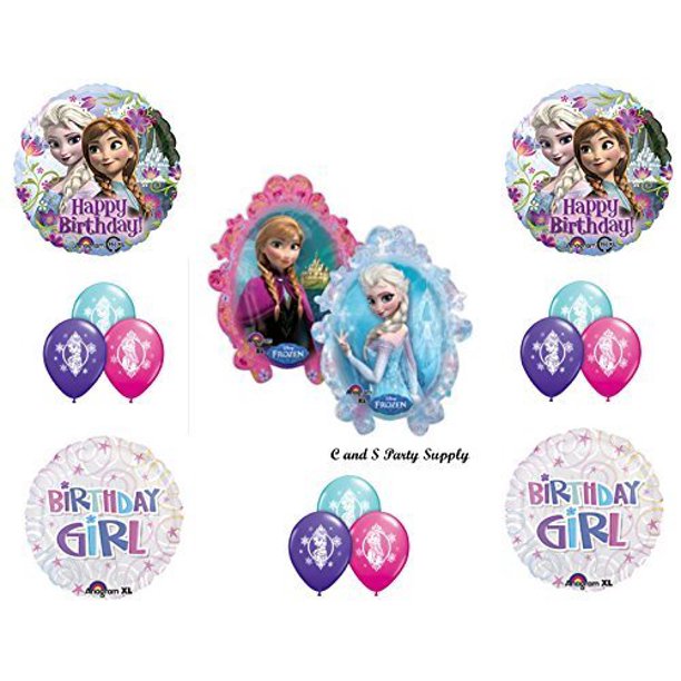 Frozen Birthday Girl Disney Movie BIRTHDAY PARTY Balloons ...