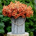 thumbnail image 5 of Morttic 6 Pack Artificial Fall Flowers Fake Eucalyptus Plant UV Resistant No Fade Faux Plastic Shrubs Home Garden Porch Patio Autumn Decoration (Fall Violet), 5 of 8