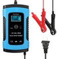 thumbnail image 1 of Intelligent 12V 6A Lead-Acid Battery Charger & Maintainer for Motorcycle and Car - Automatic Repair Function, Blue Color, US Plug, 100-240V Input, ABS/Copper/Aluminum Alloy Construction, 4-100Ah, 1 of 6