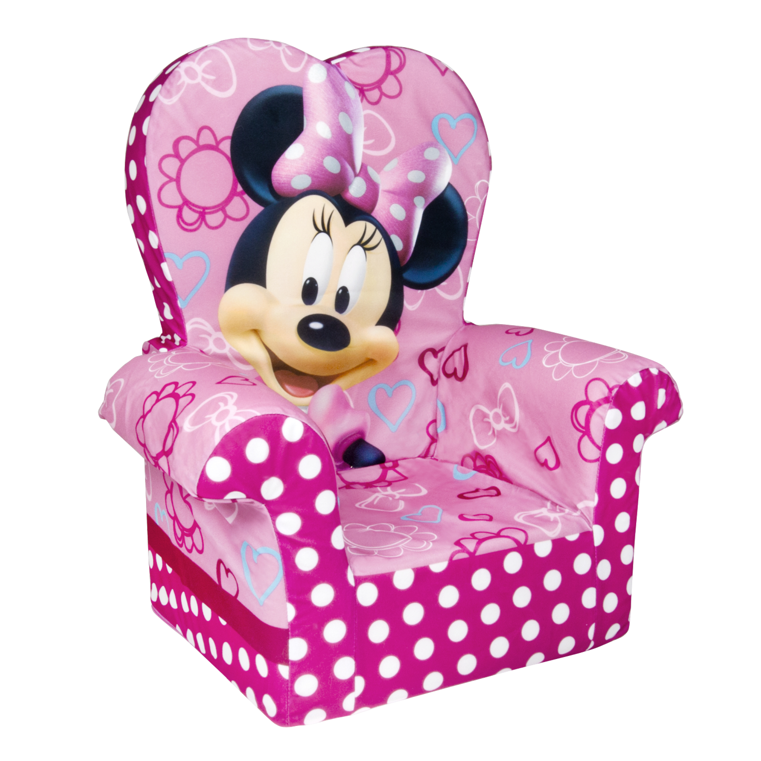 Marshmallow Furniture, Children's Foam High Back Chair, Disney's Minnie Mouse, by Spin Master - image 2 of 4