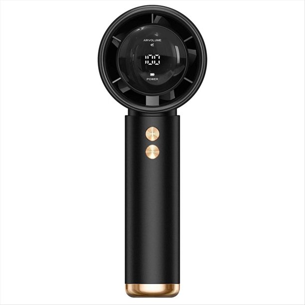 Ventilador Portátil de Escritorio Pequeño, Recargable, Mini Ventilador Turbo de Alta Velocidad, USB, Color Negro.