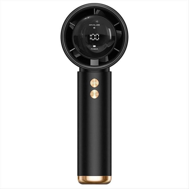 Ventilador Portátil de Escritorio Pequeño, Recargable, Mini Ventilador Turbo de Alta Velocidad, USB, Color Negro.