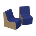 thumbnail image 2 of Softscape Wave Preschool - Chaise - Ergonomique - Cuir Mousse, Polyuréthane - Bleu, Sable (Lot de 2), 2 of 2