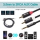 thumbnail image 2 of Cable de datos Jack 3.5mm Macho a 2 RCA Cable Auxiliar Algodón Trenzado para Cine en Casa (3 m), 2 of 8
