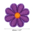 thumbnail image 2 of Parche de flores de Uxcell para planchar, bordado, parche de flores para reparación de ropa, mochila 3.54x3.54" 15 Pcs (Púrpura), 2 of 7